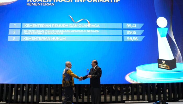 Kemenpora Sabet Penghargaan Tertinggi Keterbukaan Informasi Publik 2024