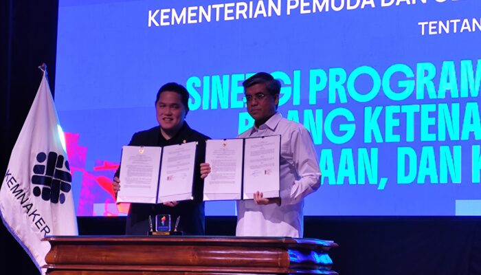 Kemnaker dan Kemenpora Perkuat Kolaborasi, Siapkan Magang 150 Ribu Orang dan Pelatihan Vokasi
